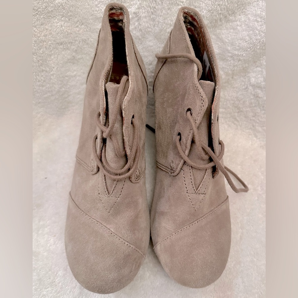 New Toms wedge bootie